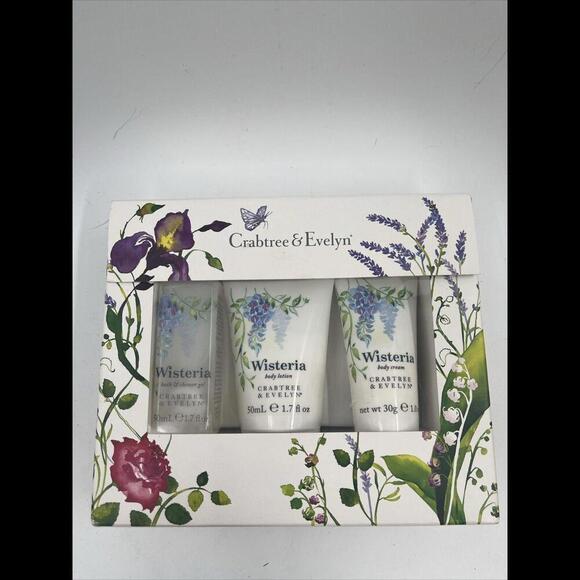 Crabtree & Evelyn | Bath & Body | Crabtree Evelyn Wisteria 3piece Travel  Set Lotion Shower Gel Hand Cream | Poshmark